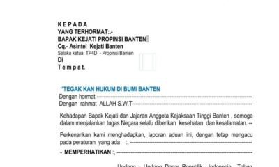 TP4D Banten Diminta Segera Periksa Pokja ULP Kabupaten Serang Diduga Syarat Kolusi dan Nepotisme