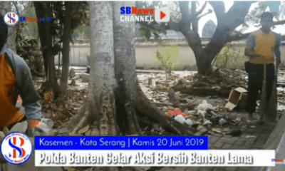 HUT Bhayangkara Ke 73 Polda Banten Gelar Aksi Bersih Bersih Kawasan Banten Lama
