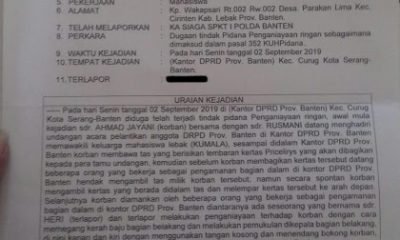 PAMDAL DPRD Banten Dipolisikan Atas Pemukulan Terhadap Mahasiswa KUMALA