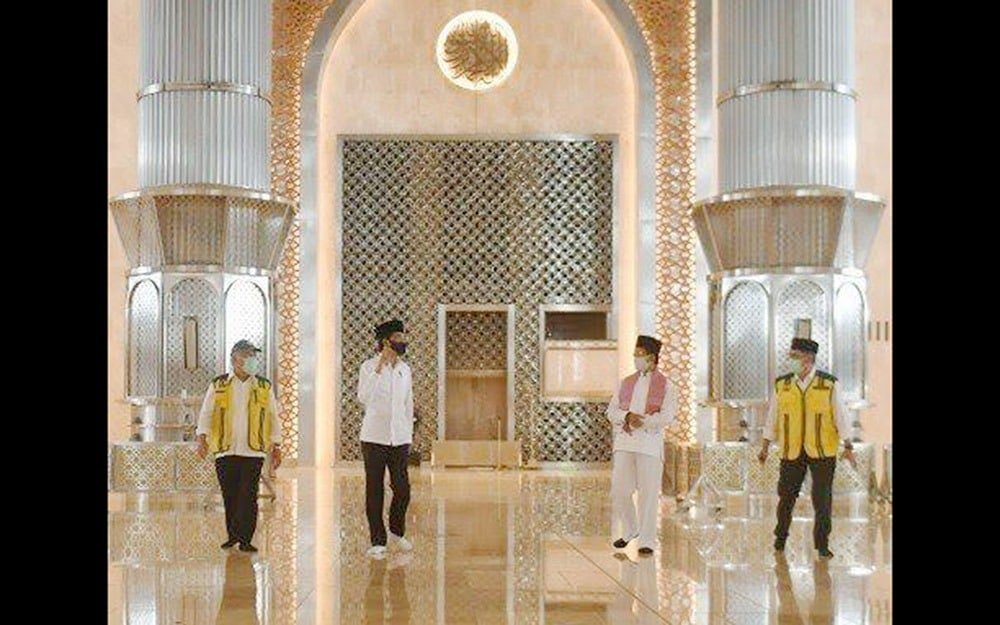 Presiden Jokowi Tinjau Masjid Istiqlal Yang Di Renovasi Hampir Rampung