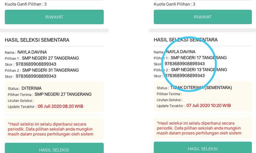 Diduga Update Hasil PPDB Dinas Pendidikan Tidak Sama Dengan pendaftaran Di SMPN 27 Kota Tangerang 2