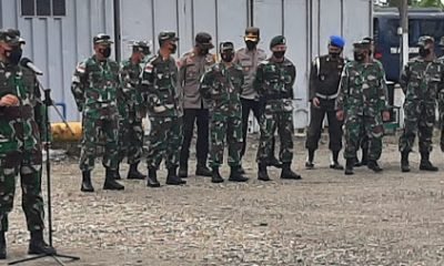 Danrem 174 Merauke Pimpin Gelar Apel Gabungan Pengamanan Kunjungan Kerja Panglima TNI dan Kapolri di Timika