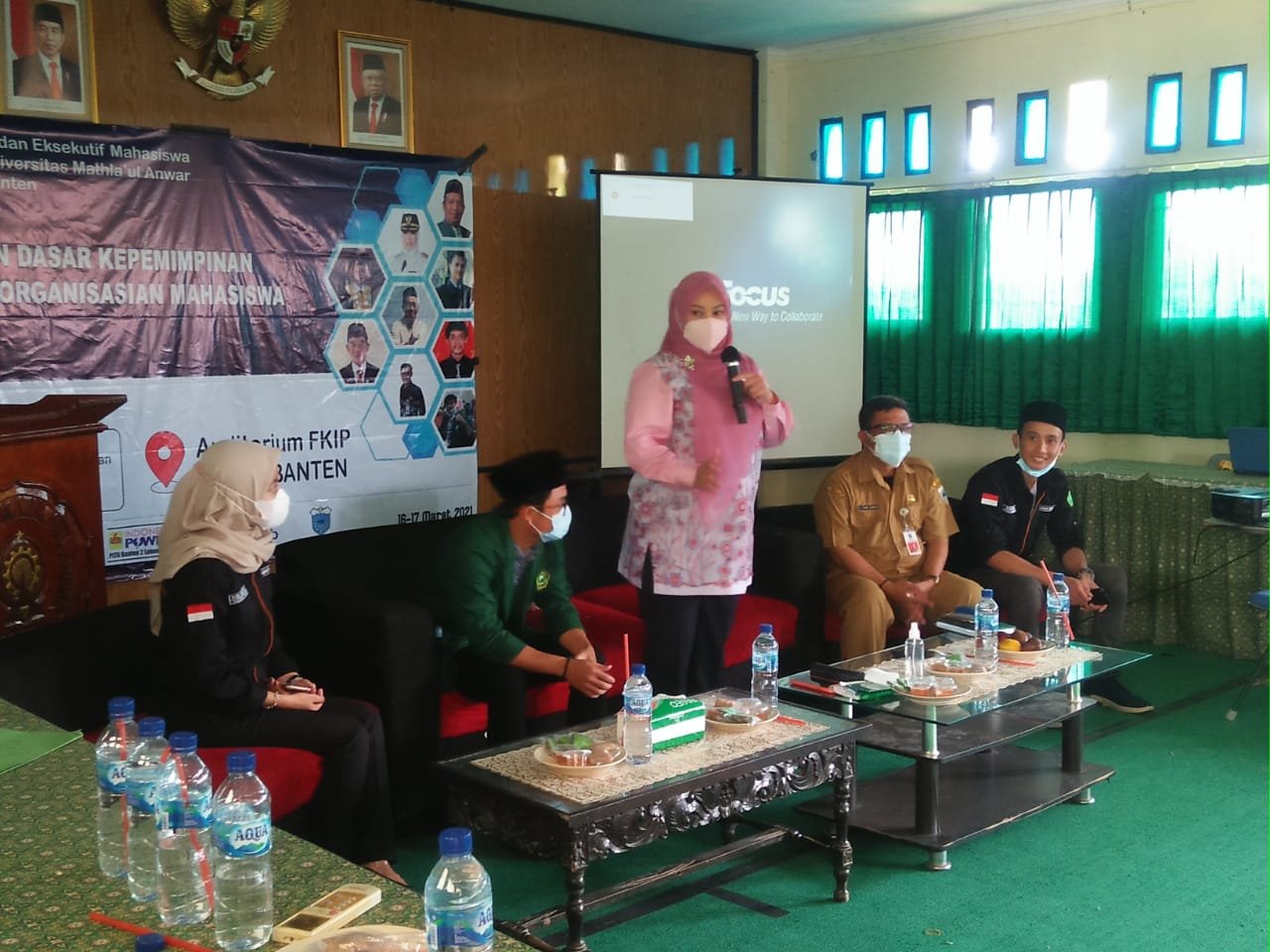 Badan Eksekutif Mahasiswa Universitas Mathla'ul Anwar menggelar Pelatihan Kepemimpinan dan Keorganisasian Mahasiswa yang dihadiri Bupati Pandeglang Irna Narulita bertempat di Kampus UNMA Banten, Selasa (16/3/2021)