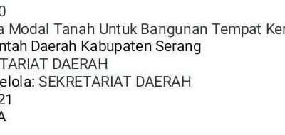 Diduga Tumpang Tindih Anggaran Pengadaan Lahan Puspemkab Serang