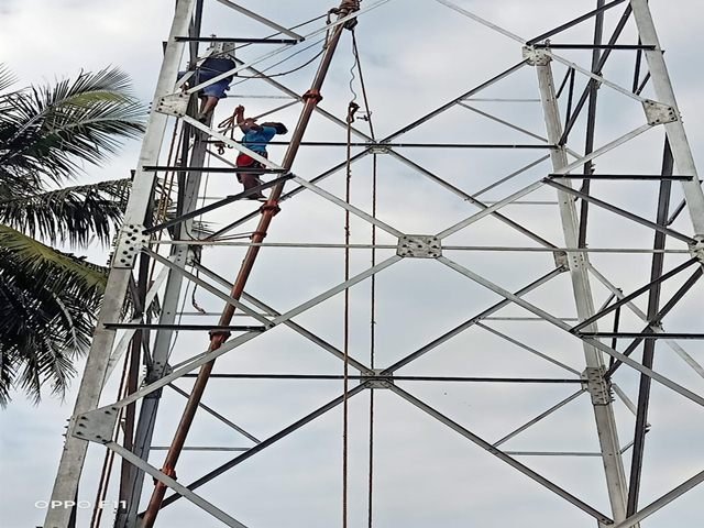 Proyek Tower BTS di duga Tak Berijin di Curug Kota Serang