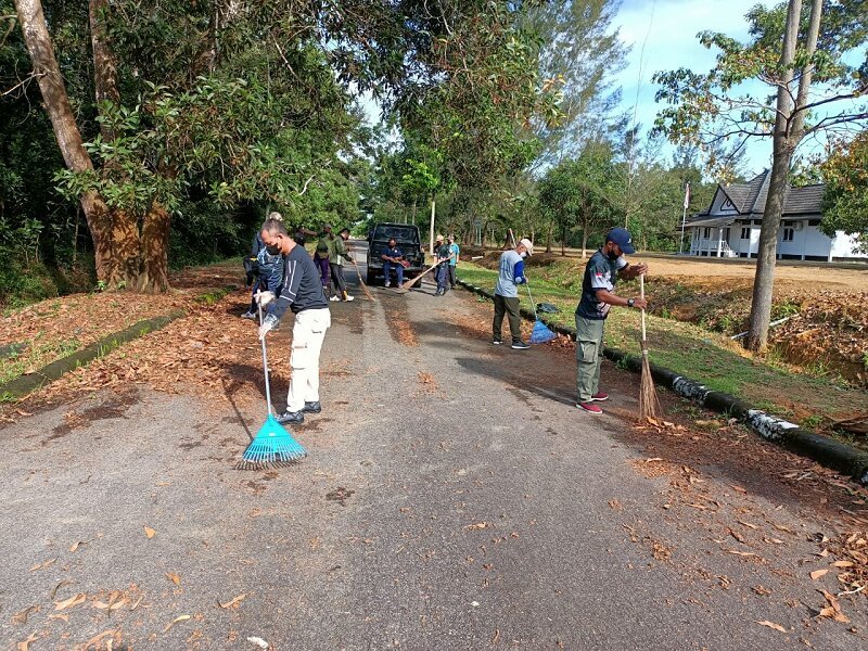 Sambut HUT Ke-7 Bakamla RI, SB Babel Bersih-Bersih Perkantoran
