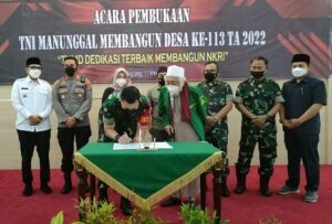 Danrem 064/MY Bersama Bupati Pandeglang Buka TMMD Ke 113 Kodim 0601/Pandeglang